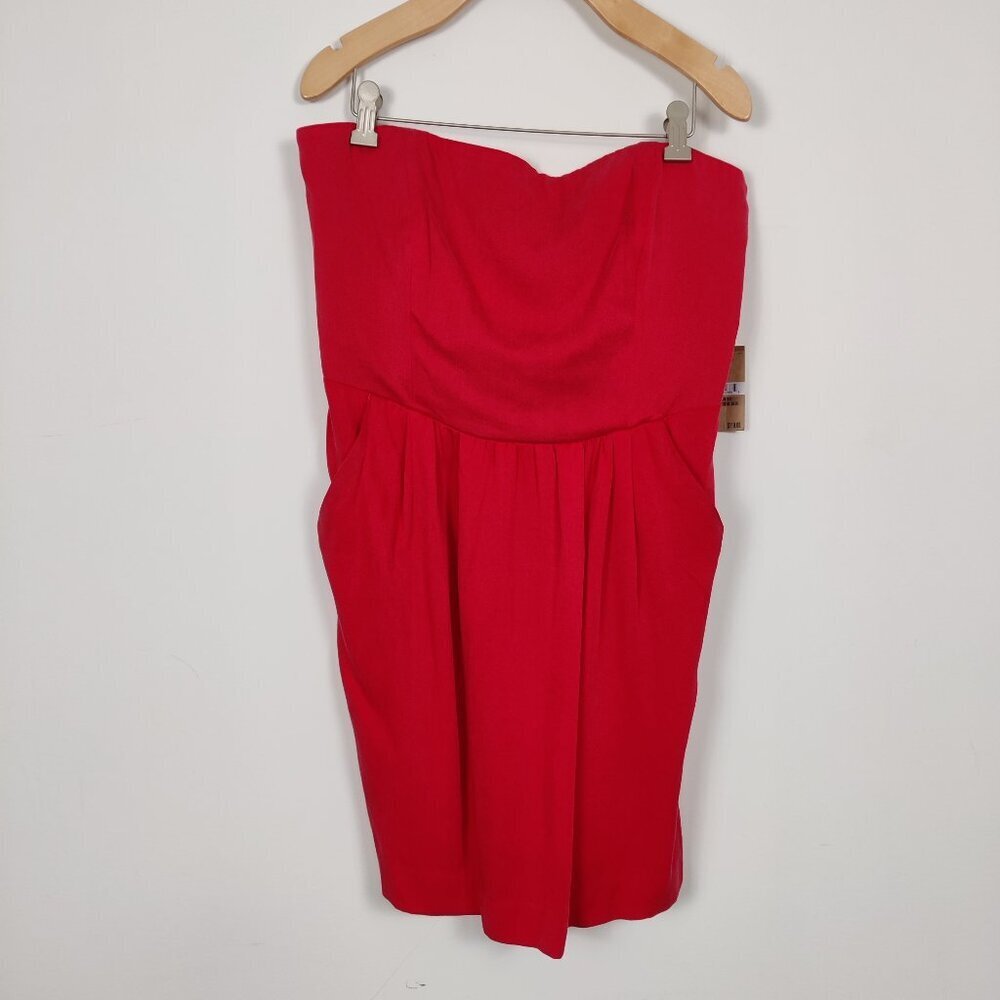 Rachel Roy Women's Strapless Red Mini Dress Size 12 NEW Party Cocktail